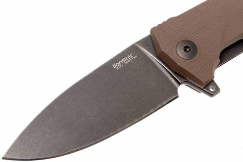 5891 Lion Steel KUR BBR G10 Brown Flipper фото 17