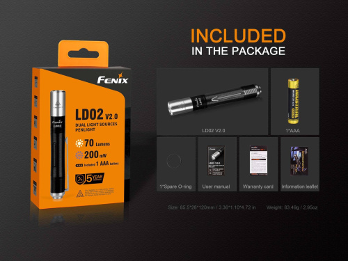 798 Fenix ФонарьLD02V20 Cree XQ-E HI Led фото 3